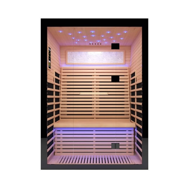 Thermora Flux Luxury 2-Person Canadian Hemlock Wood Far Infrared Home Sauna