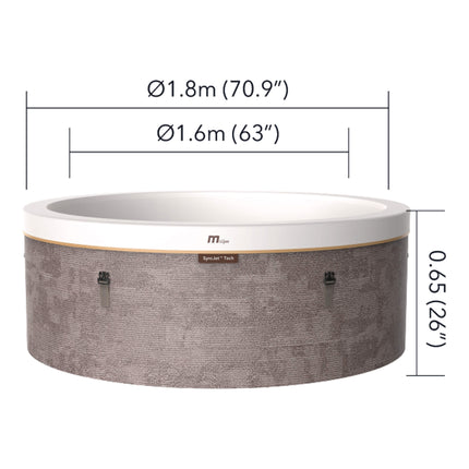 MSpa Cocoon Verto Series Six-Person Inflatable Round Hot Tub With Hydro Massage [F-CO066WE]