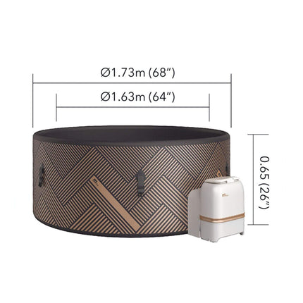 MSpa F-MO063W Mono Frame Series Luxury 6-Person Inflatable Round Hot Tub With WIFI Control