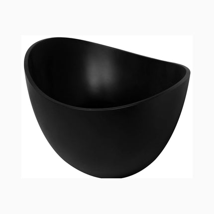 Nuvia 63-Inch Modern Freestanding Single-Piece Matte Black Finish Stone Resin Bathtub