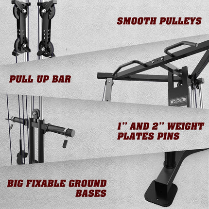 Rovix Premium Home Cable Crossover Full Body Workout Fly Machine, 350LBS