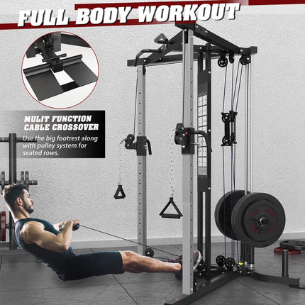 Rovix Premium Home Cable Crossover Full Body Workout Fly Machine, 350LBS