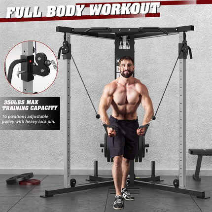 Rovix Premium Home Cable Crossover Full Body Workout Fly Machine, 350LBS