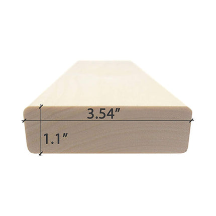 Prosaunas Aspen 2X4 S4SEE SHP Sauna Bench Wood With Smooth 4 Sides Eased Edges [Untreated]