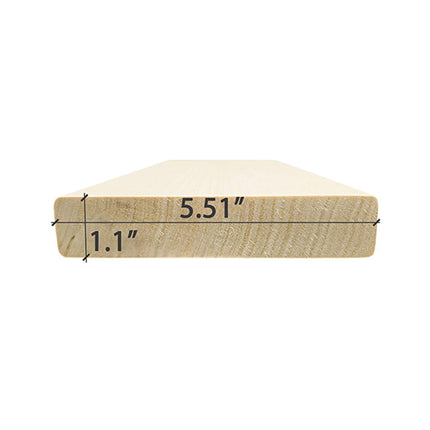 Prosaunas Aspen 2X6 S4SEE SHP Sauna Bench Wood With Smooth 4-Sides Eased Edges [Untreated]