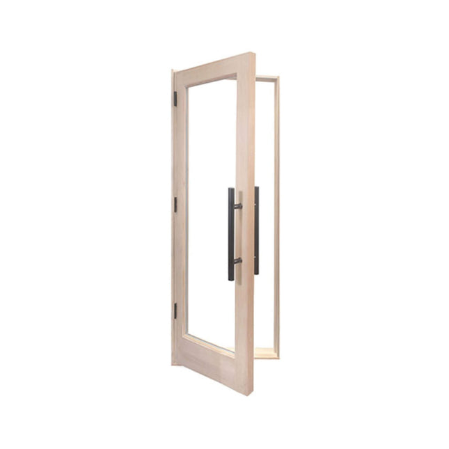 Prosaunas 25.5X81.5 Prehung Solid Wood Douglas Fir Sauna Door With Dual-Pane Insulated Glass