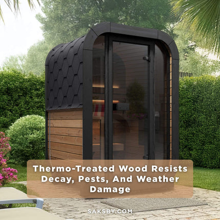 SaunaLife Model CL3G Cube-Series Outdoor 2-Person Home Sauna Kit [SL-MODELCL3G]