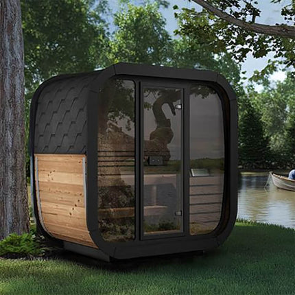 SaunaLife Model CL4G 3-Person Cube-Series Luxury Wooden Outdoor Home Sauna Kit [SL-MODELCL4G]