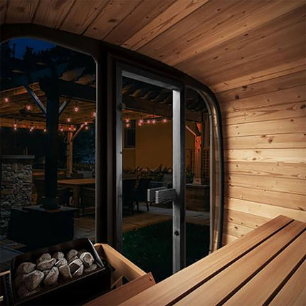 SaunaLife Model CL4G 3-Person Cube-Series Luxury Wooden Outdoor Home Sauna Kit [SL-MODELCL4G]