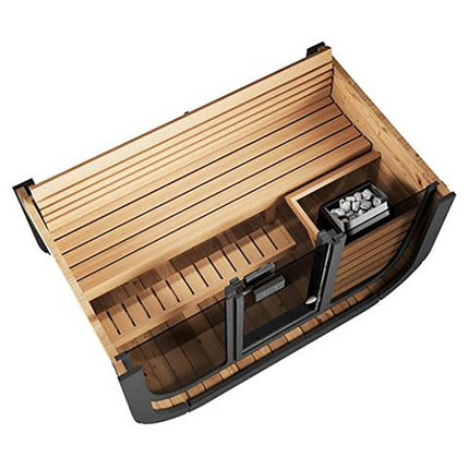 SaunaLife Model CL4G 3-Person Cube-Series Luxury Wooden Outdoor Home Sauna Kit [SL-MODELCL4G]