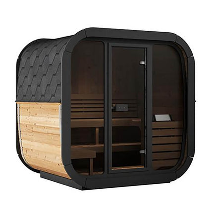 SaunaLife Model CL5G 4-Person Cube-Series Luxury Wooden Outdoor Home Sauna Kit [SL-MODELCL5G]