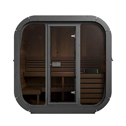 SaunaLife Model CL5G 4-Person Cube-Series Luxury Wooden Outdoor Home Sauna Kit [SL-MODELCL5G]
