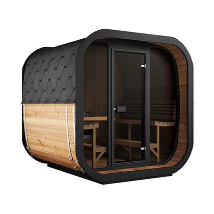 SaunaLife Model CL7G 6-Person Cube-Series Luxury Wooden Outdoor Home Sauna Kit [SL-MODELCL7G]