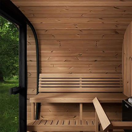 SaunaLife Model CL7G 6-Person Cube-Series Luxury Wooden Outdoor Home Sauna Kit [SL-MODELCL7G]