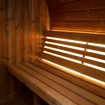SaunaLife Model E6 Ergo Series 3-Person Thermo-Spruce Backyard Sauna Barrel [SL-MODELE6]