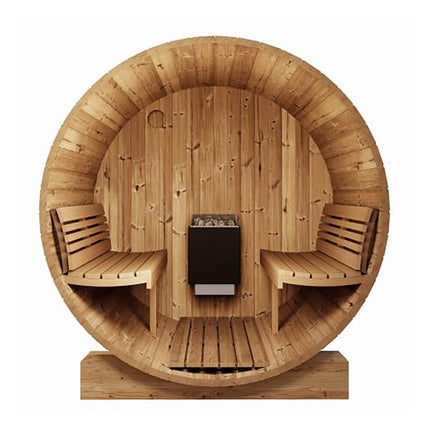 SaunaLife Model E6 Ergo Series 3-Person Thermo-Spruce Backyard Sauna Barrel [SL-MODELE6]