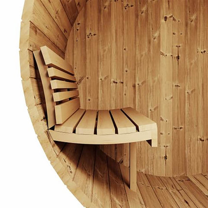 SaunaLife Model E6 Ergo Series 3-Person Thermo-Spruce Backyard Sauna Barrel [SL-MODELE6]