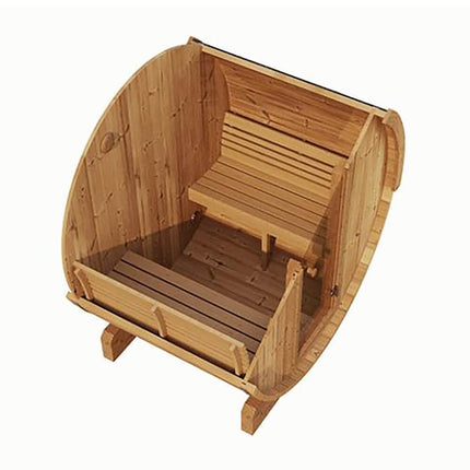 SaunaLife Model E6 Ergo Series 3-Person Thermo-Spruce Backyard Sauna Barrel [SL-MODELE6]