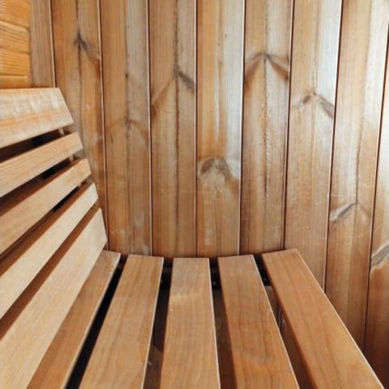 SaunaLife Model E8 Ergo Series 6-Person Outdoor Thermo-Spruce Sauna Barrel [SL-MODELE8]