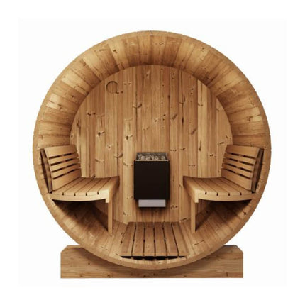 SaunaLife Model E8 Ergo Series 6-Person Outdoor Thermo-Spruce Sauna Barrel [SL-MODELE8]