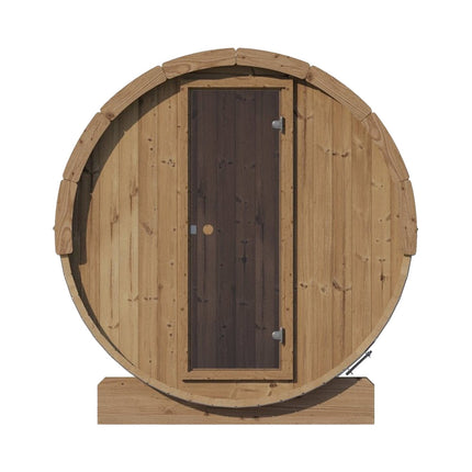SaunaLife Model E8 Ergo Series 6-Person Outdoor Thermo-Spruce Sauna Barrel [SL-MODELE8]