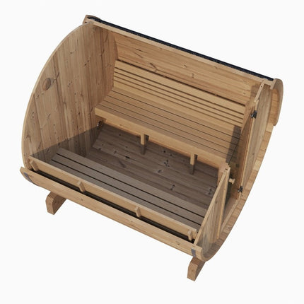 SaunaLife Model E8 Ergo Series 6-Person Outdoor Thermo-Spruce Sauna Barrel [SL-MODELE8]