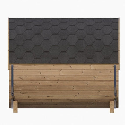 SaunaLife Model E8G Ergo Series 6-Person Outdoor Sauna Barrel With Tempered Glass Front [SL-MODELE8G]