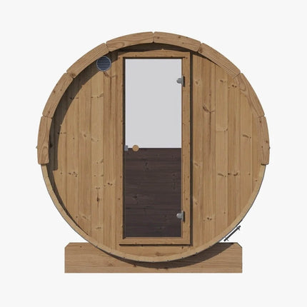 SaunaLife Model E8W Ergo Series 6-Person Outdoor Thermo-Spruce Sauna Barrel [SL-MODELE8W]