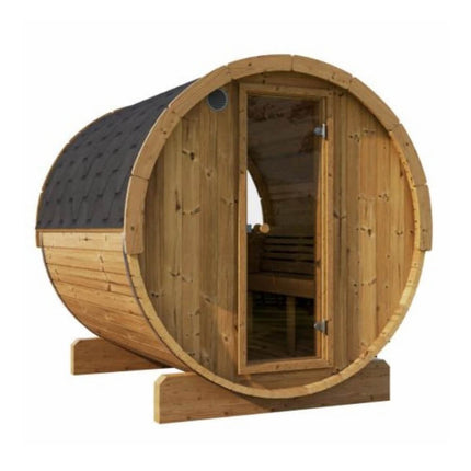 SaunaLife Model E8W Ergo Series 6-Person Outdoor Thermo-Spruce Sauna Barrel [SL-MODELE8W]