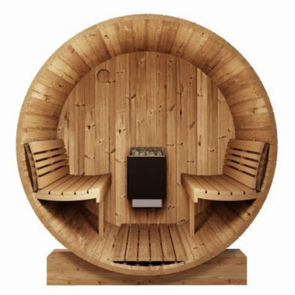 SaunaLife Model E8W Ergo Series 6-Person Outdoor Thermo-Spruce Sauna Barrel [SL-MODELE8W]
