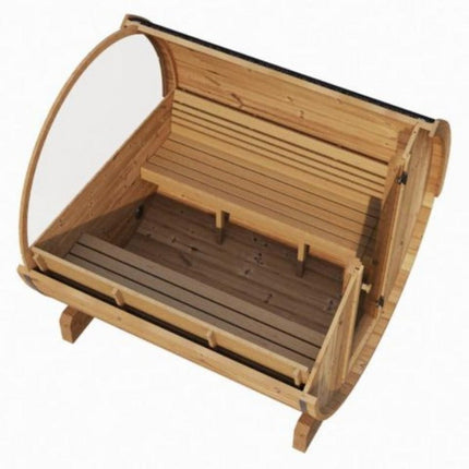 SaunaLife Model E8W Ergo Series 6-Person Outdoor Thermo-Spruce Sauna Barrel [SL-MODELE8W]