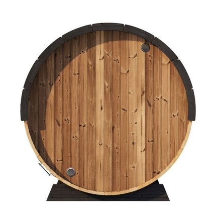 SaunaLife Model EE8G Ergo Series 6-Person Outdoor Sauna Barrel With Tempered Glass Front [SL-MODELEE8G]
