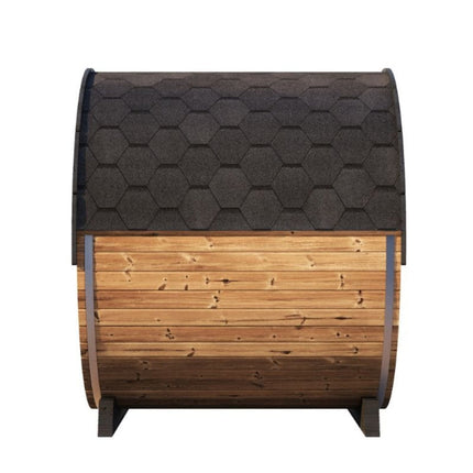 SaunaLife Model EE8G Ergo Series 6-Person Outdoor Sauna Barrel With Tempered Glass Front [SL-MODELEE8G]