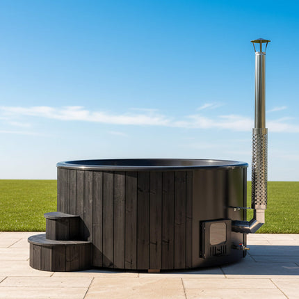 SaunaLife Model S6B 7-Person Soak-Series Home Wood-Burning Hot Tub [SL-MODELS6B]