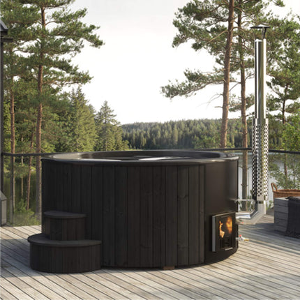 SaunaLife Model S6B 7-Person Soak-Series Home Wood-Burning Hot Tub [SL-MODELS6B]