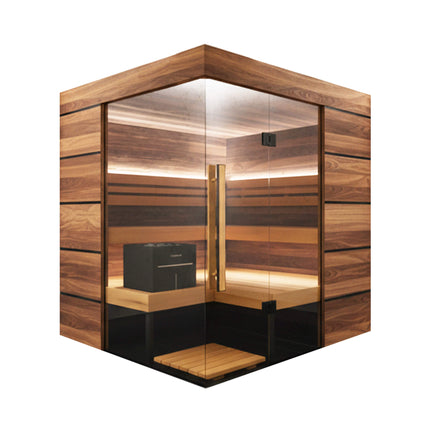 ThermaSol Astra 4-Person Indoor Semi Panoramic Glass Sauna Cabin [Made-To-Order] [14-ASTRADL\R]
