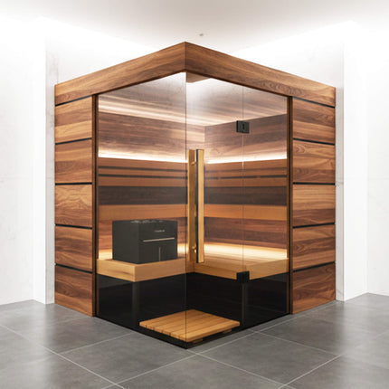 ThermaSol Astra 4-Person Indoor Semi Panoramic Glass Sauna Cabin [Made-To-Order] [14-ASTRADL\R]