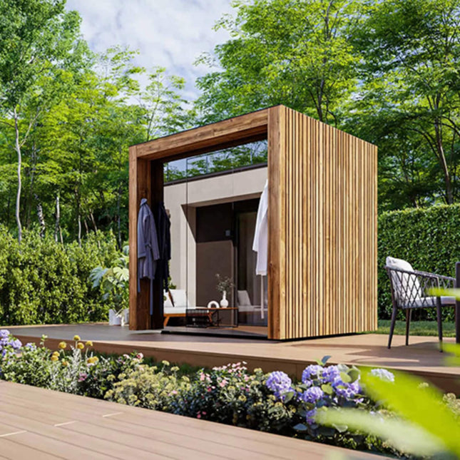 ThermaSol Fortis Fully-Assembled 4-Person Outdoor Sauna Cabin [Made-To-Order] [14-FORTIS]