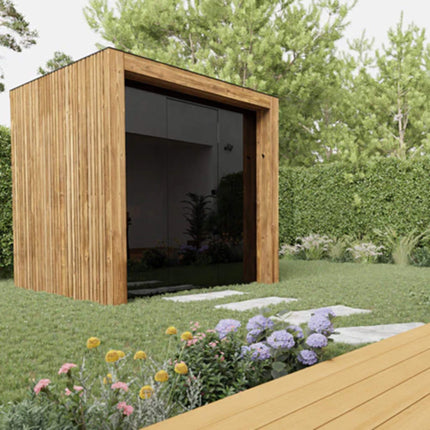 ThermaSol Fortis Fully-Assembled 4-Person Outdoor Sauna Cabin [Made-To-Order] [14-FORTIS]