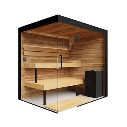 ThermaSol Lumaria 2-5 Person Indoor Glass Sauna Cabin [14-LUMARIA]