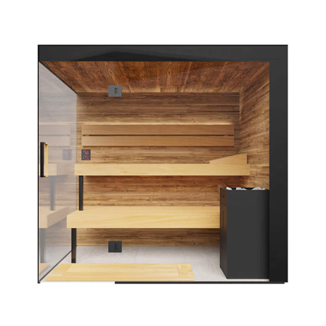 ThermaSol Lumaria 2-5 Person Indoor Glass Sauna Cabin [14-LUMARIA]