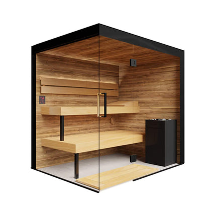 ThermaSol Lumaria 2-5 Person Indoor Glass Sauna Cabin [14-LUMARIA]