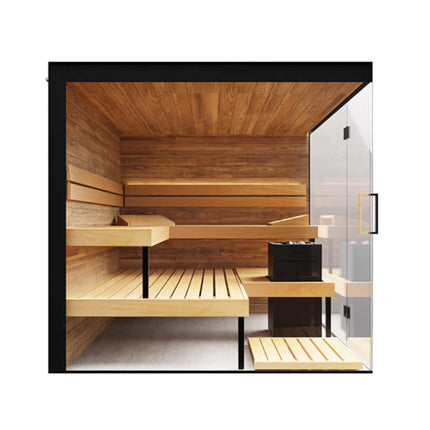 ThermaSol Lumaria 2-5 Person Indoor Glass Sauna Cabin [14-LUMARIA]