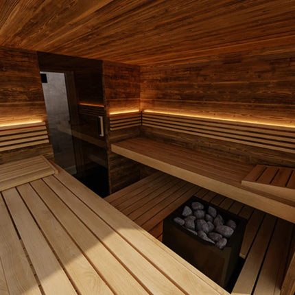 ThermaSol Ombra Fully-Assembled 5-Person Outdoor Sauna Cabin [Made-To-Order] [14-OMBRA]