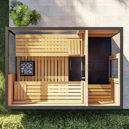 ThermaSol Ombra Fully-Assembled 5-Person Outdoor Sauna Cabin [Made-To-Order] [14-OMBRA]