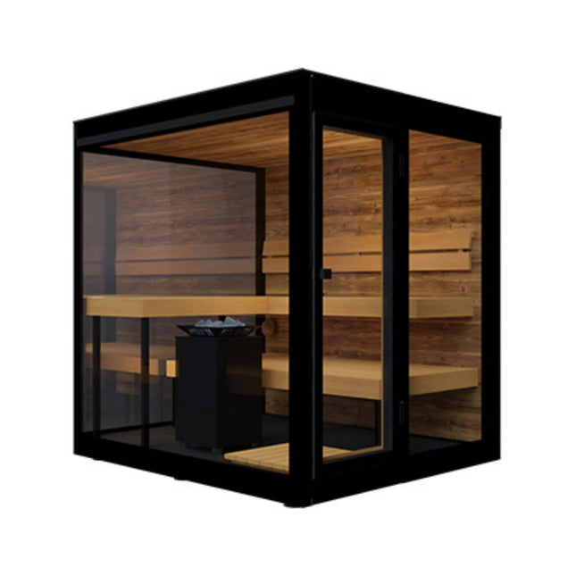 ThermaSol Vue 4-Person Outdoor Mirrored Glass Sauna [Made-To-Order] [14-VUEDL/R]