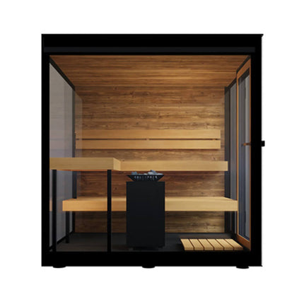 ThermaSol Vue 4-Person Outdoor Mirrored Glass Sauna [Made-To-Order] [14-VUEDL/R]