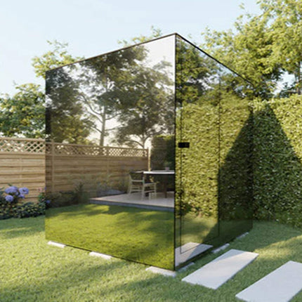 ThermaSol Vue 4-Person Outdoor Mirrored Glass Sauna [Made-To-Order] [14-VUEDL/R]