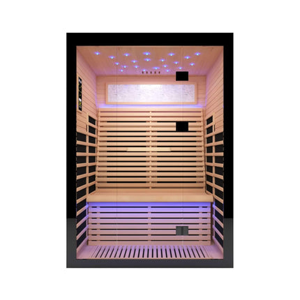 Thermora Vapor Luxury 2-Person Canadian Hemlock Wood Far Infrared Home Sauna
