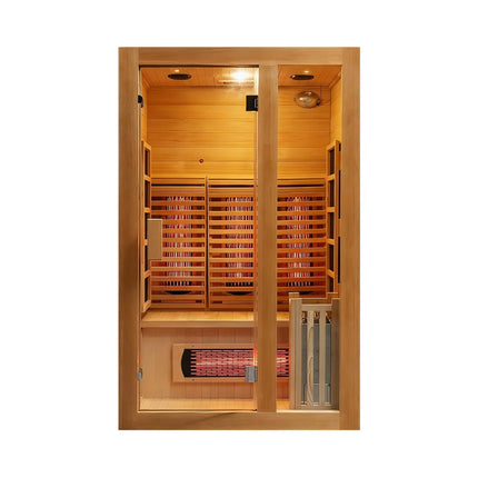 Rövia Luma 2-Person Indoor Hybrid Sauna Room With Infrared And 3.5KW Steam Heater